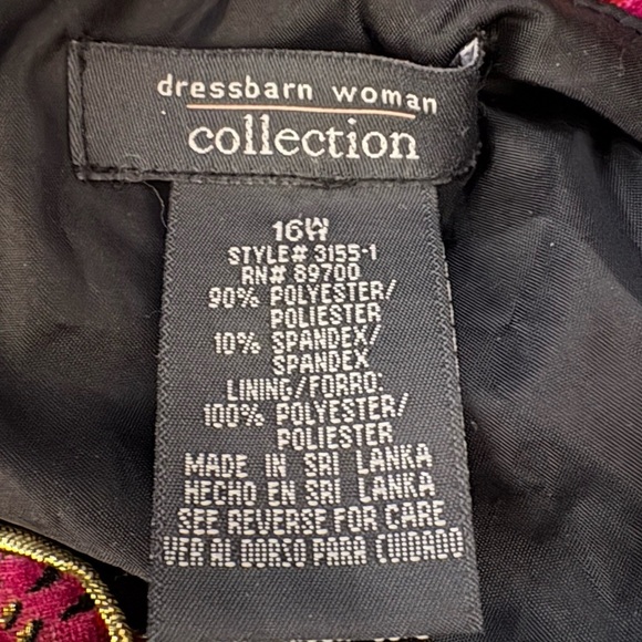 Dressbarn Red and Gold Paisley Jacket - Picture 4 of 4